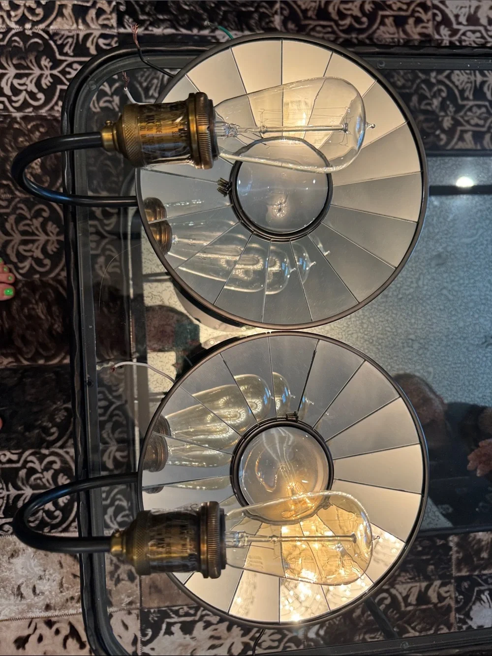 Restoration Hardware Edison Style wall scone glass Decorative Reflector